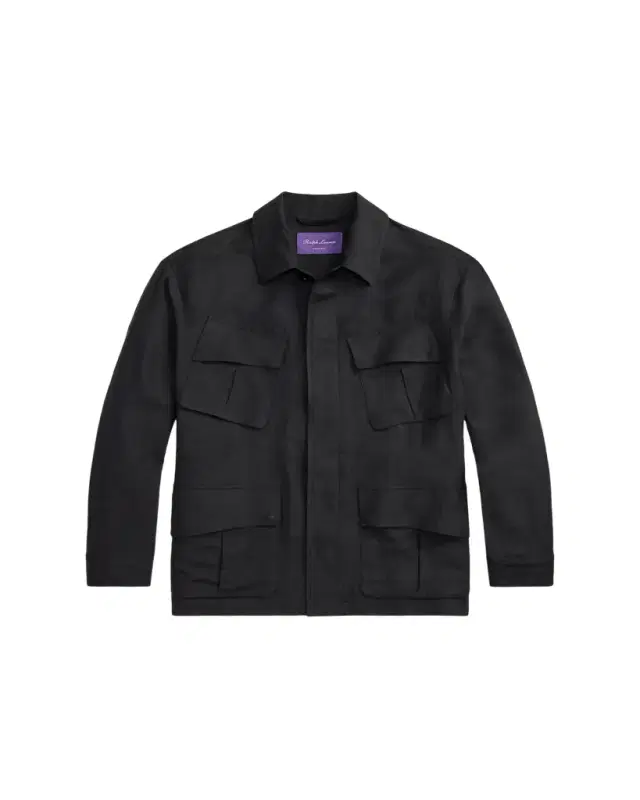 Ralph Lauren Purple Label Men's Silk and Linen Flap-Pocket Field Jacket