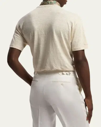 Ralph Lauren Purple Label Men's Linen Jersey Pocket T-Shirt | Thumbnail 3 Ralph Lauren Purple Label Men's Linen Jersey Pocket T-Shirt | Thumbnail 3