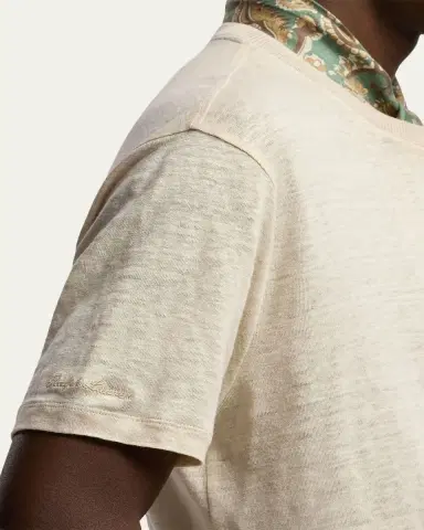 Ralph Lauren Purple Label Men's Linen Jersey Pocket T-Shirt | Thumbnail 5 Ralph Lauren Purple Label Men's Linen Jersey Pocket T-Shirt | Thumbnail 5