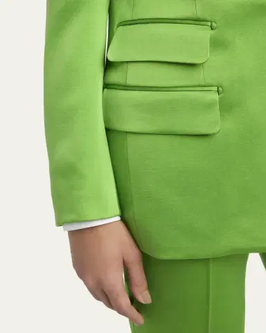 Tom Ford Single-Breasted Silk-Wool Blazer Jacket | Thumbnail 5