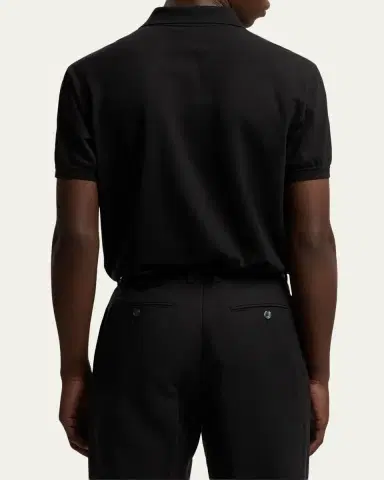 Ralph Lauren Purple Label Men's Cotton and Cashmere Short-Sleeve Polo Sweater | Thumbnail 3
