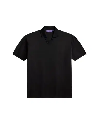 Ralph Lauren Purple Label Men's Cotton and Cashmere Short-Sleeve Polo Sweater | Thumbnail 1
