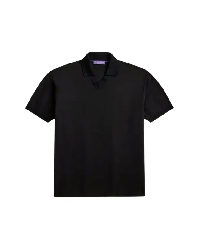 Ralph Lauren Purple Label Men's Cotton and Cashmere Short-Sleeve Polo Sweater