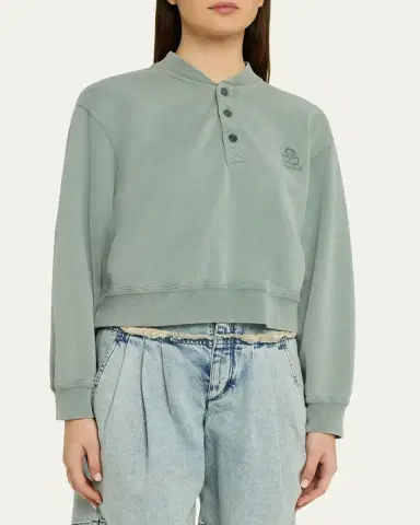 Etoile Isabel Marant Simony Logo-Embroidered Sweatshirt | Thumbnail 4 Etoile Isabel Marant Simony Logo-Embroidered Sweatshirt | Thumbnail 4