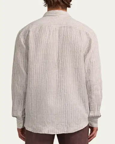 Frescobol Carioca Men's Cotton Stripe Button-Down Shirt | Thumbnail 3 Frescobol Carioca Men's Cotton Stripe Button-Down Shirt | Thumbnail 3