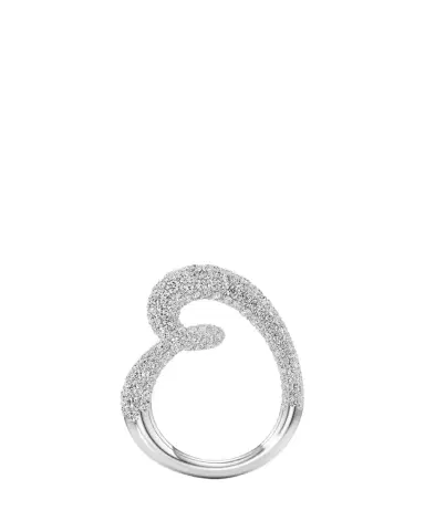 Unsaid Whirlwind Half Lab-Grown Diamond Pave Ring in 18K White Gold | Thumbnail 1 Unsaid Whirlwind Half Lab-Grown Diamond Pave Ring in 18K White Gold | Thumbnail 1