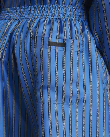 Versace Men's Meander Print Silk Shorts | Thumbnail 5