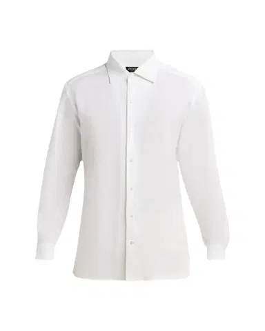 Zegna Men's Oasi Lino Button-Down Shirt | Thumbnail 1