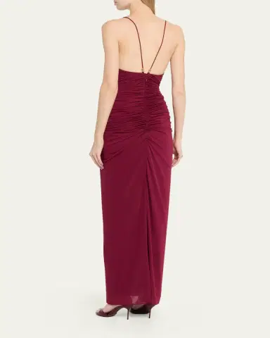 Ronny Kobo Anya Ruched Tissue Jersey Column Gown | Thumbnail 3