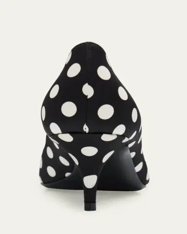 Amina Muaddi 55mm Barbara Polka-Dot Satin Pumps | Thumbnail 3