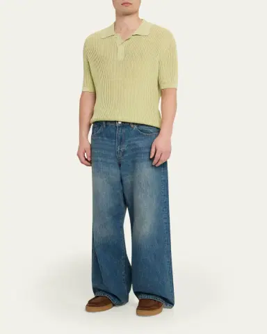 Jeanerica Men's Medium Blue Wide-Leg Denim Jeans | Thumbnail 2