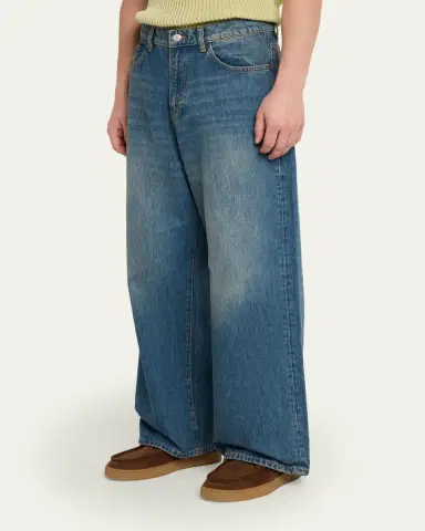 Jeanerica Men's Medium Blue Wide-Leg Denim Jeans | Thumbnail 4
