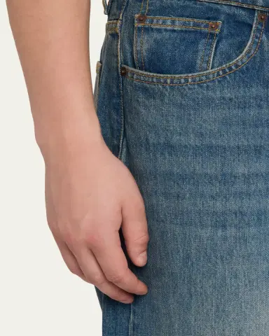 Jeanerica Men's Medium Blue Wide-Leg Denim Jeans | Thumbnail 5