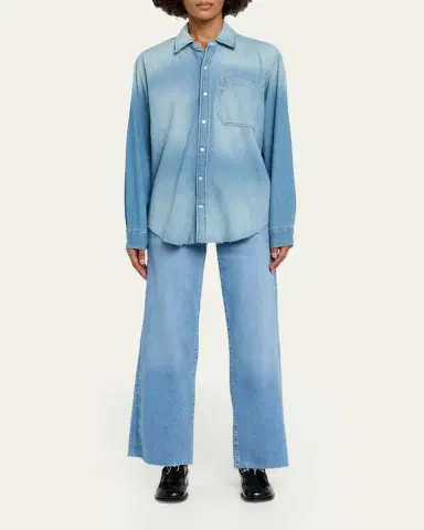 RE/DONE Easy Long-Sleeve Denim Shirt | Thumbnail 2 RE/DONE Easy Long-Sleeve Denim Shirt | Thumbnail 2