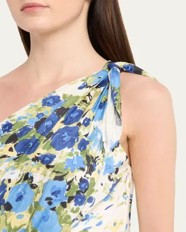 A.L.C. Eliana Floral Satin Draped Dress | Thumbnail 5 A.L.C. Eliana Floral Satin Draped Dress | Thumbnail 5