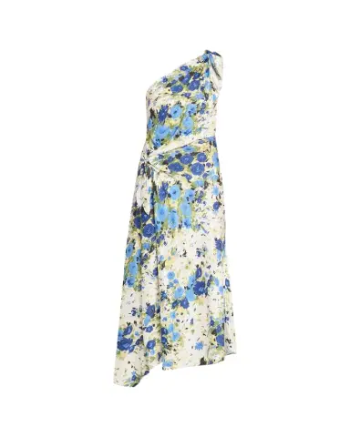A.L.C. Eliana Floral Satin Draped Dress | Thumbnail 1 A.L.C. Eliana Floral Satin Draped Dress | Thumbnail 1