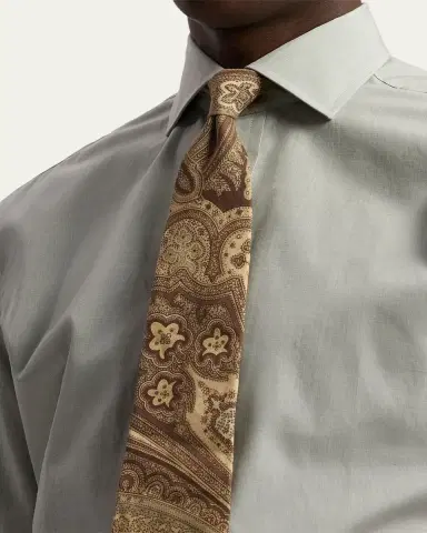 Ralph Lauren Purple Label Men's Cotton End-on-End Dress Shirt | Thumbnail 5 Ralph Lauren Purple Label Men's Cotton End-on-End Dress Shirt | Thumbnail 5