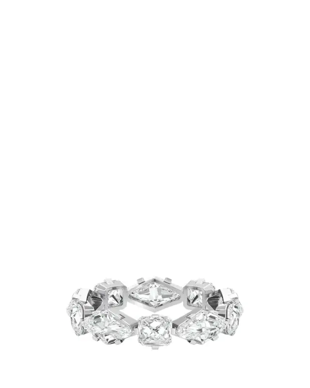 Unsaid Armor Eternity Diamond Band in 18K White Gold