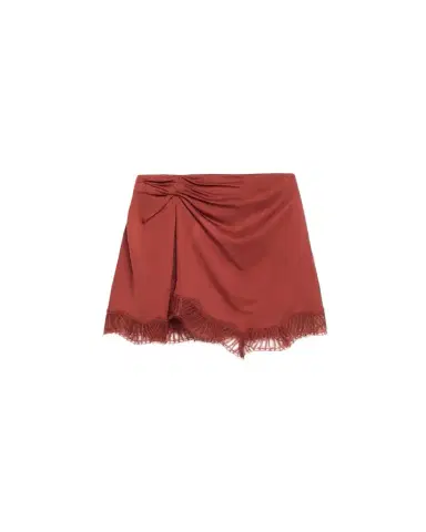 A.L.C. Dion Satin Lace-Trim Mini Skirt | Thumbnail 1