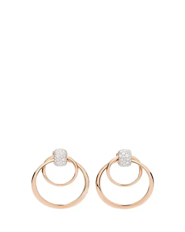 Pomellato Together 18K Rose Gold Diamond Earrings