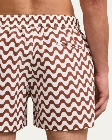 Frescobol Carioca Men's Copacabana Wave-Print Swim Trunks | Thumbnail 4