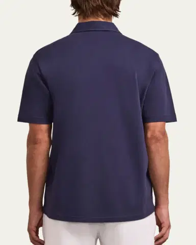 Frescobol Carioca Men's Cotton Pique Polo Shirt | Thumbnail 3