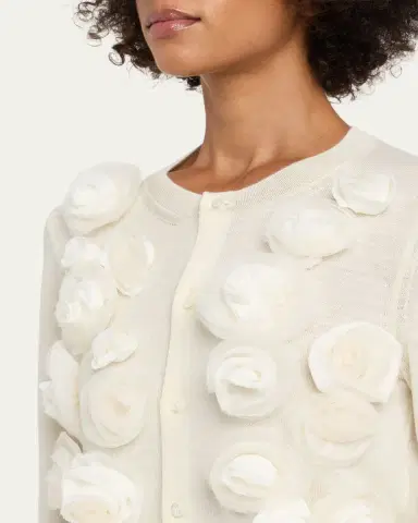 Comme des Garçons Comme des Garçons Rosette Wool Crewneck Sweater | Thumbnail 9 Comme des Garçons Comme des Garçons Rosette Wool Crewneck Sweater | Thumbnail 9