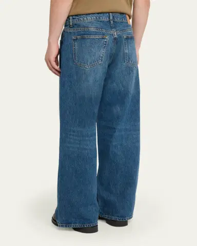 Jeanerica Men's Dark Blue Wide-Leg Denim Jeans | Thumbnail 3
