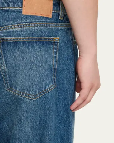 Jeanerica Men's Dark Blue Wide-Leg Denim Jeans | Thumbnail 5