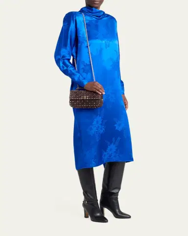Valentino Garavani Small Quilted Rockstud Suede Shoulder Bag | Thumbnail 5 Valentino Garavani Small Quilted Rockstud Suede Shoulder Bag | Thumbnail 5