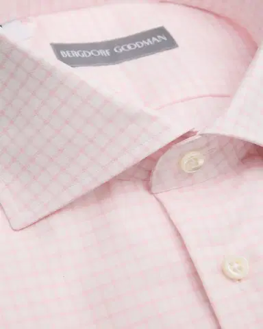 Bergdorf Goodman Men's Cotton Grid Check Dress Shirt | Thumbnail 2
