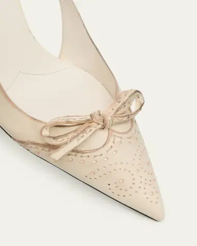 Prada 55mm Perforated Leather Slingback Pumps | Thumbnail 5