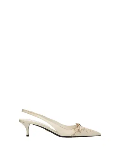 Prada 55mm Perforated Leather Slingback Pumps | Thumbnail 1