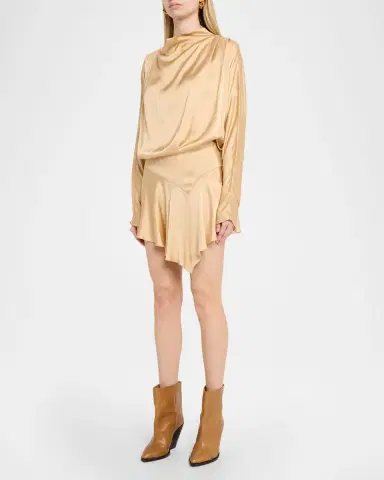 Isabel Marant Neline Asymmetric Mini Dress | Thumbnail 3