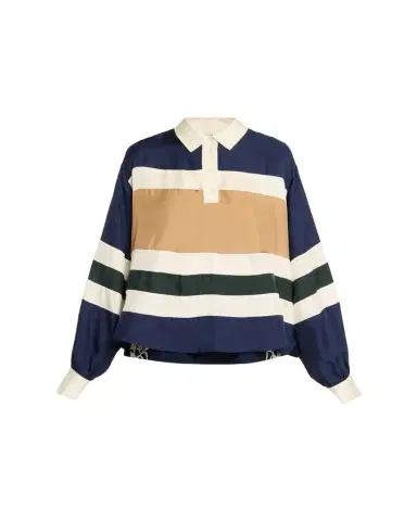 Sea Juliet Stripe Long-Sleeve Polo | Thumbnail 1