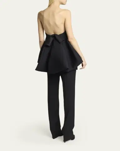 Balenciaga Strapless Draped Mini Balloon Dress | Thumbnail 3