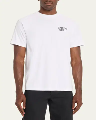 GALLERY DEPARTMENT Men's Cotton Jersey Logo-Back Crewneck T-Shirt | Thumbnail 4