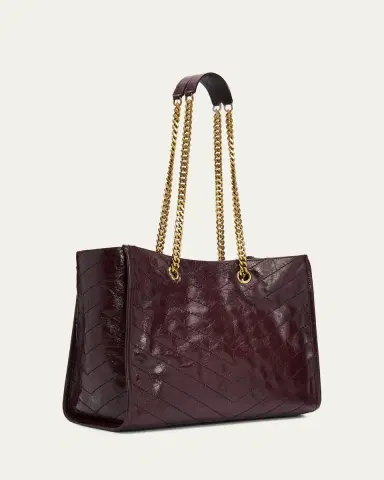 Saint Laurent Niki YSL Chevron Quilted Shopping Tote Bag | Thumbnail 3 Saint Laurent Niki YSL Chevron Quilted Shopping Tote Bag | Thumbnail 3