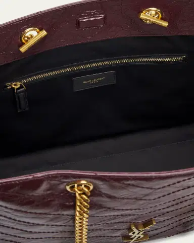 Saint Laurent Niki YSL Chevron Quilted Shopping Tote Bag | Thumbnail 4 Saint Laurent Niki YSL Chevron Quilted Shopping Tote Bag | Thumbnail 4