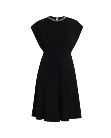 Rickie Freeman for Teri Jon Beaded Crepe A-Line Midi Dress | Thumbnail 1