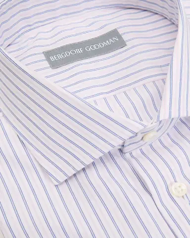Bergdorf Goodman Men's Cotton Multi-Stripe Spread Collar Dress Shirt | Thumbnail 2
