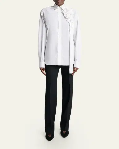Balenciaga Garden Flower Cotton Poplin Button-Down Shirt | Thumbnail 2 Balenciaga Garden Flower Cotton Poplin Button-Down Shirt | Thumbnail 2