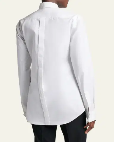 Balenciaga Garden Flower Cotton Poplin Button-Down Shirt | Thumbnail 3 Balenciaga Garden Flower Cotton Poplin Button-Down Shirt | Thumbnail 3