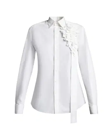 Balenciaga Garden Flower Cotton Poplin Button-Down Shirt | Thumbnail 1 Balenciaga Garden Flower Cotton Poplin Button-Down Shirt | Thumbnail 1