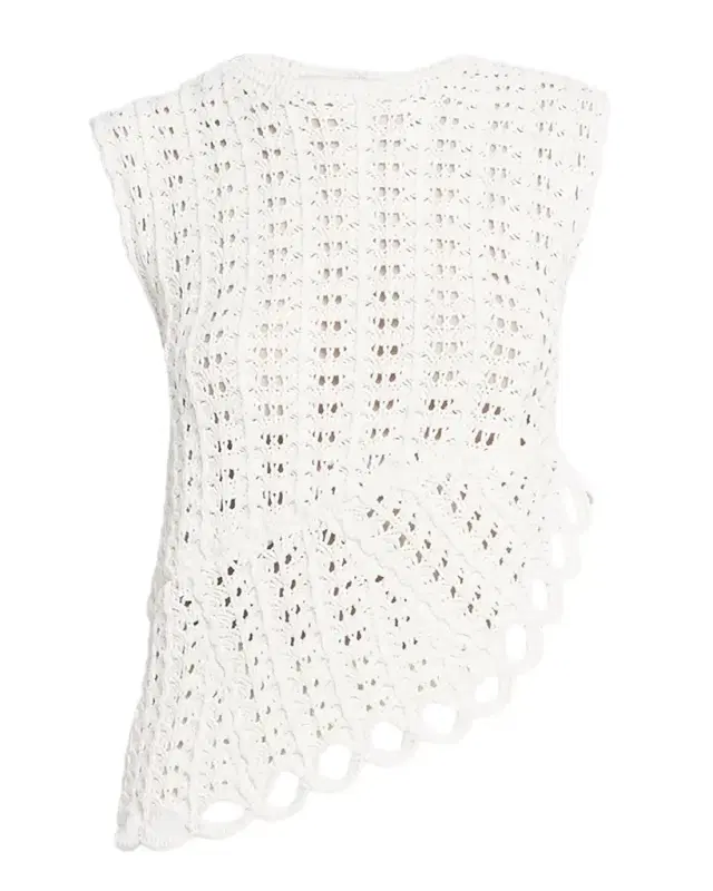 Loulou de Saison Saez Crochet Asymmetric Sleeveless Top