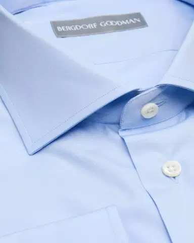 Bergdorf Goodman Men's Cotton Poplin Solid Dress Shirt | Thumbnail 2