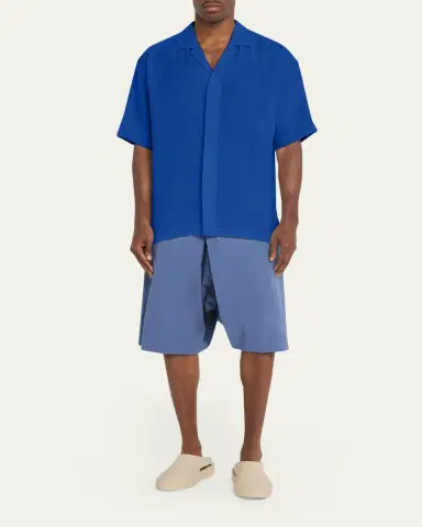 IM MEN Men's Floating Linen Short-Sleeve Shirt | Thumbnail 2