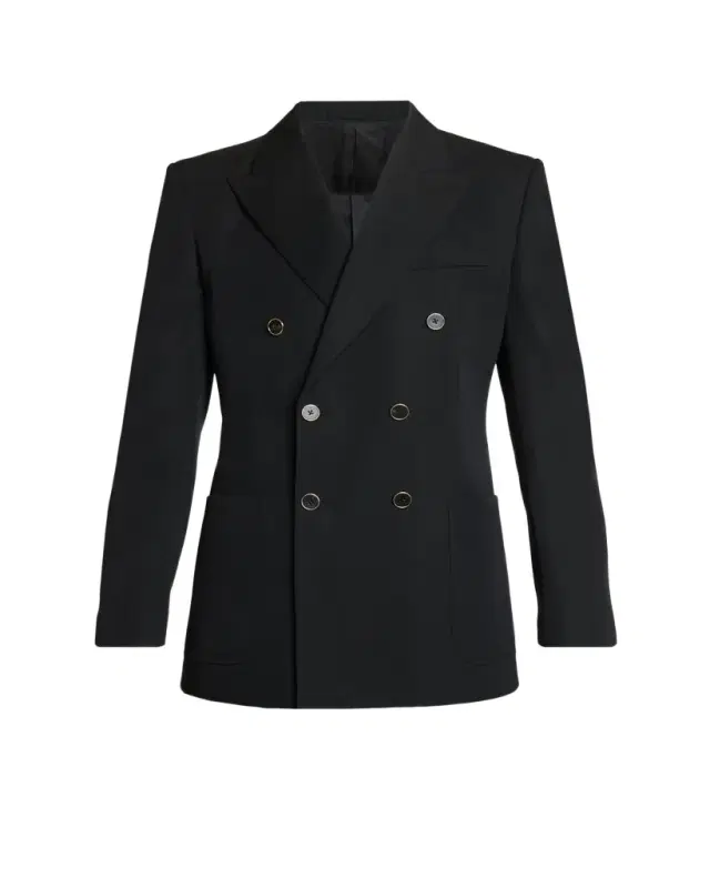 Men's Wool Gabardine Double-Breasted Jacket