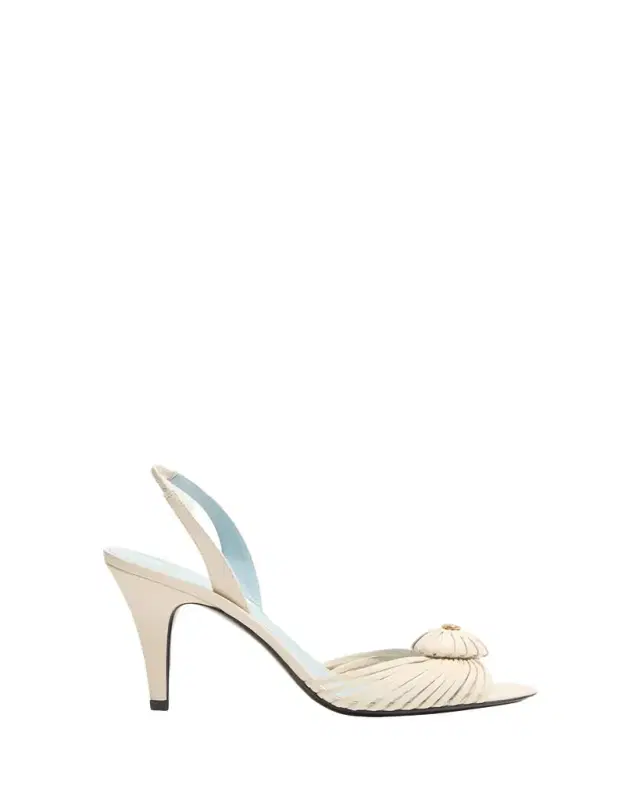 Valentino Garavani 85mm Coeur VLogo Leather Slingback Pumps