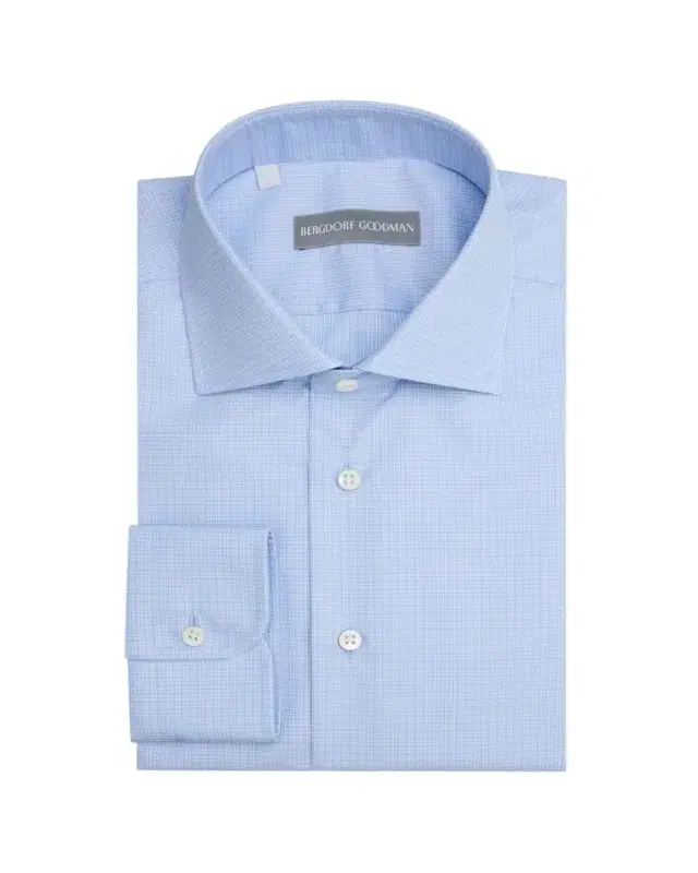 Bergdorf Goodman Men's Cotton Micro-Check Dress Shirt